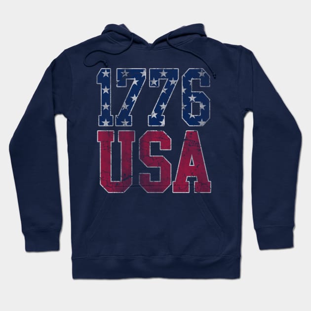 Patriotic 1776 USA America 4th of July Independence Day Hoodie by E